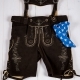Hirschlederhose Aron sämisch dunkelbraun
