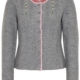Damen Strickjacke Noppe, Spieth & Wensky, hellgrau-rosa