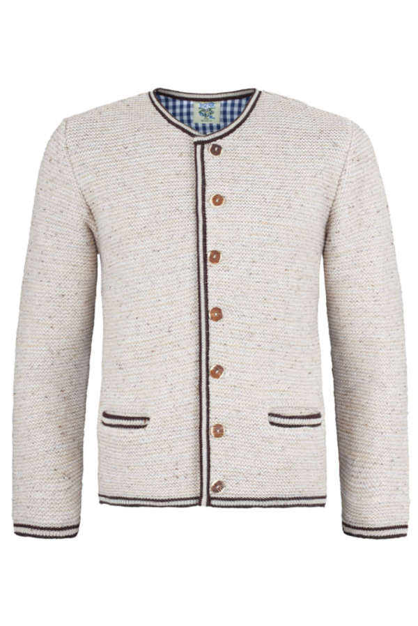 Herrenstrickjacke beige Isartrachten