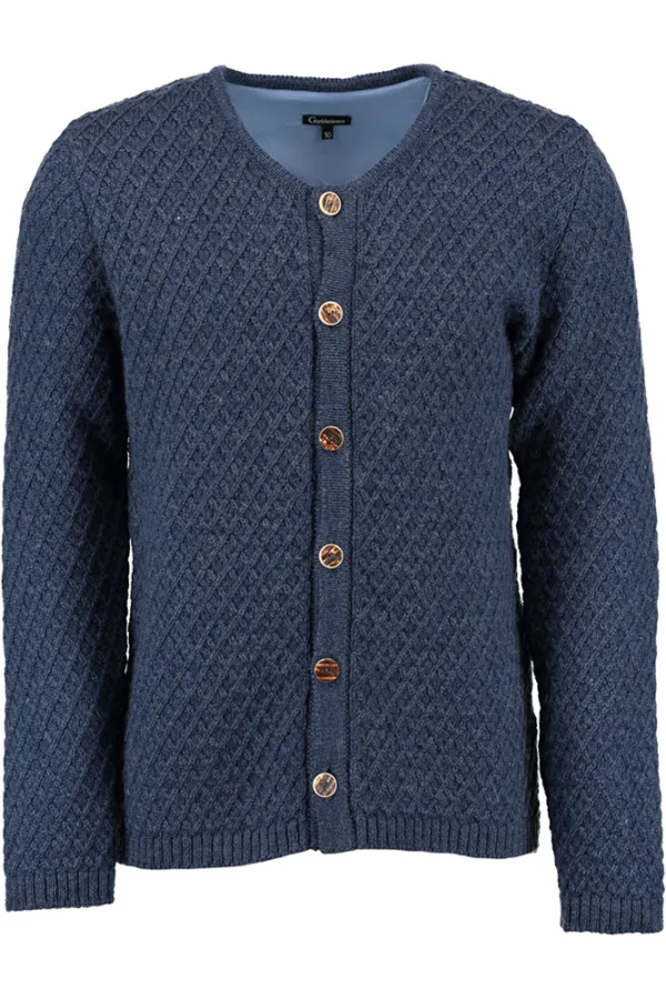 Herren Strickjacke Orbis, Jeansblau