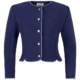 Mädchenstrickjacke Isartrachten, marine