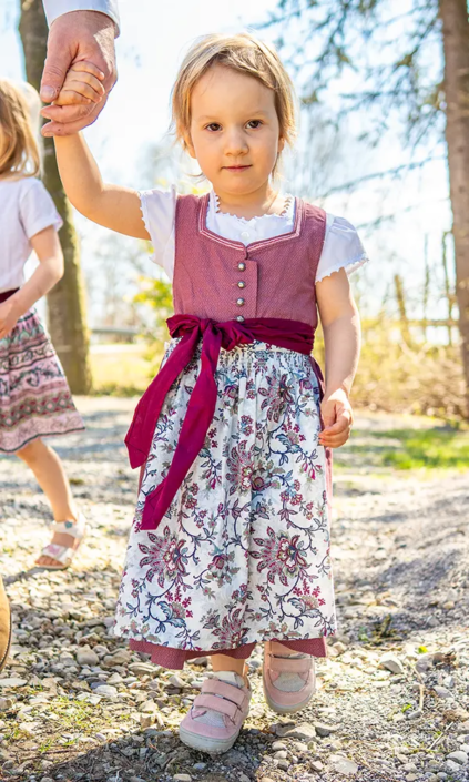 Kinderdirndl weiss-pink