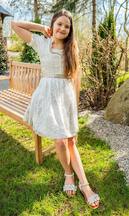 festliches Kinderdirndl beige