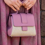 Trachtenhandtasche rosa-beige