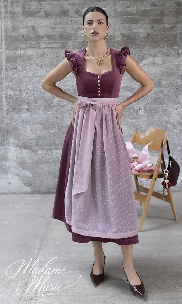 Madame Marie, Dirndl Soralyn, mauve Madame Marie, Dirndl Soralyn, mauve