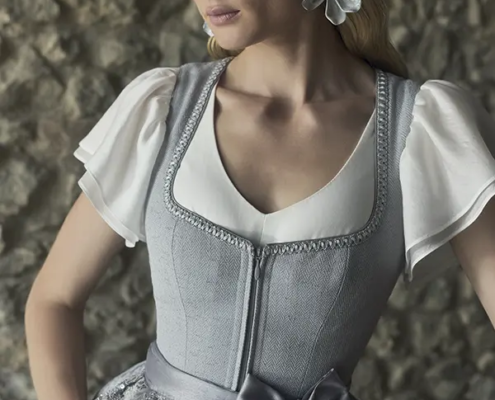 Krüger Collection, Dirndl hellgrau Krüger Collection, Dirndl hellgrau Detail