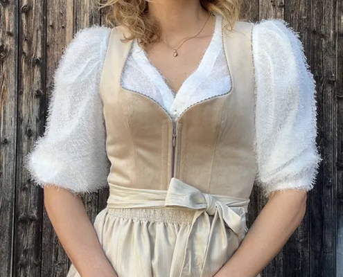 Dirndl Samt, beige