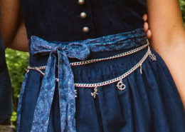 Dirndlkette mit Anhängern, silber Dirndlkette mit Anhängern, silber