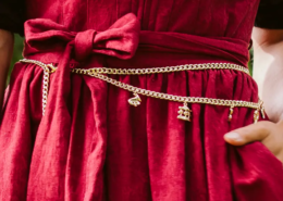 Dirndlkette mit Anhängern, gold Dirndlkette mit Anhängern, gold