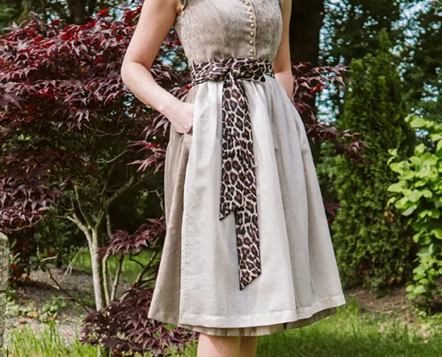 Dirndl Beige/Leo, Marjo Dirndl Beige/Leo, Marjo
