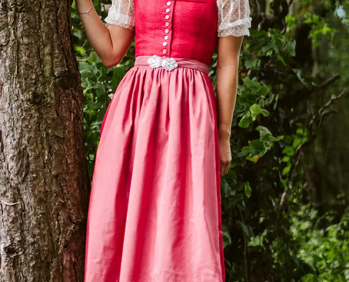 Dirndl Hofer mit gepunkteter Tüllbluse Dirndl Hofer mit gepunkteter Tüllbluse