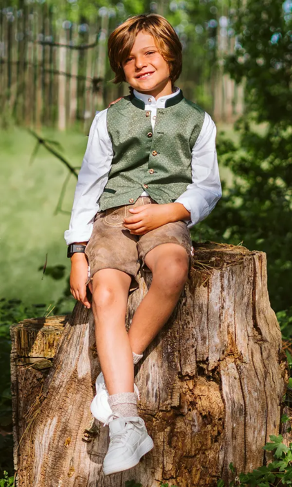 Junge-Weste-dunkelgrün